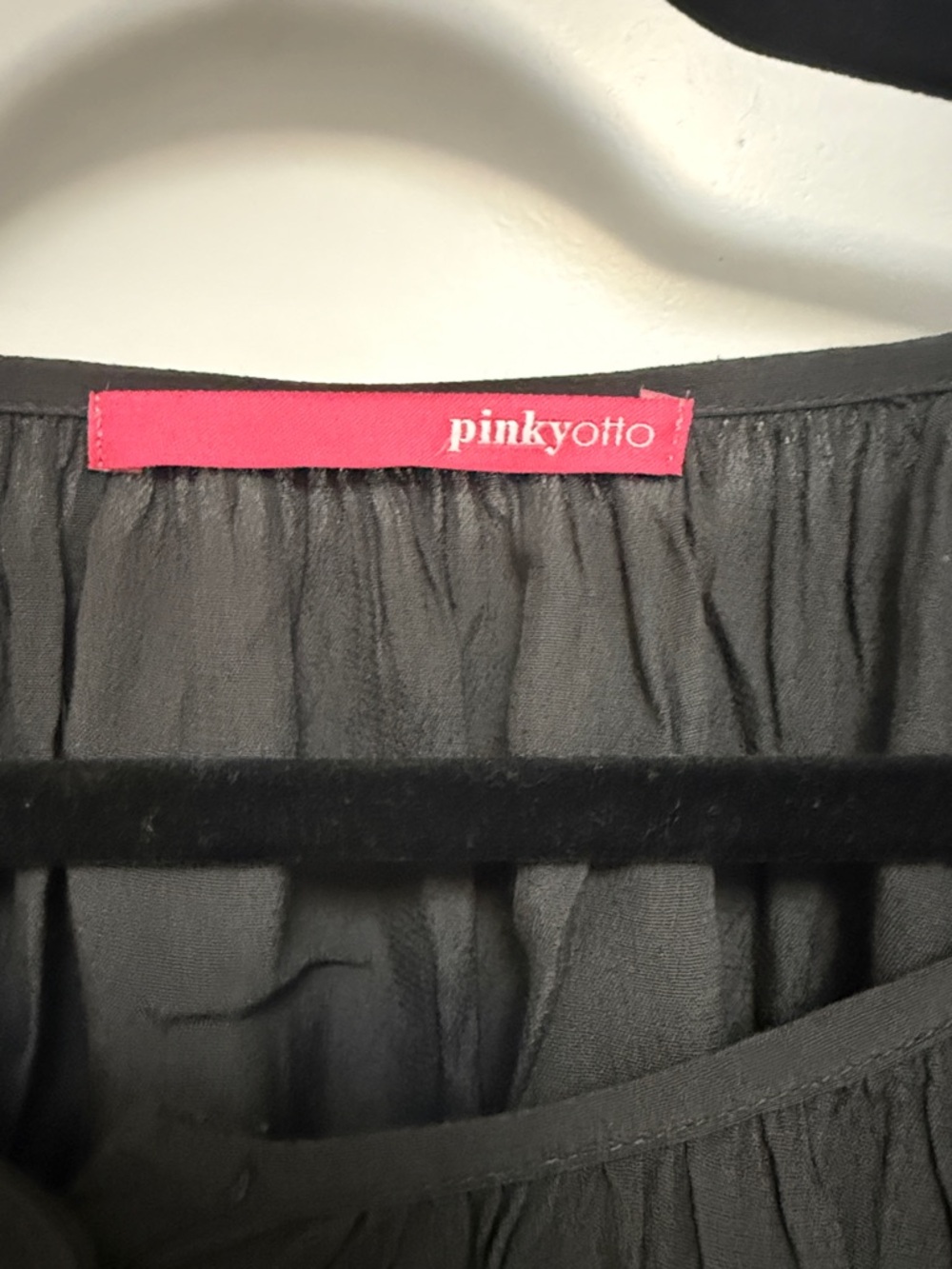 Pinkyotto Dark Gray Gathered Neck Tunic Dress - Picture 2 of 7